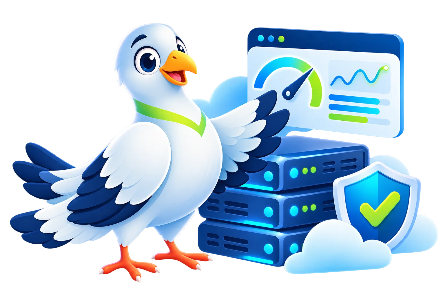 AMATETA dove monitoring fast and secure hosting